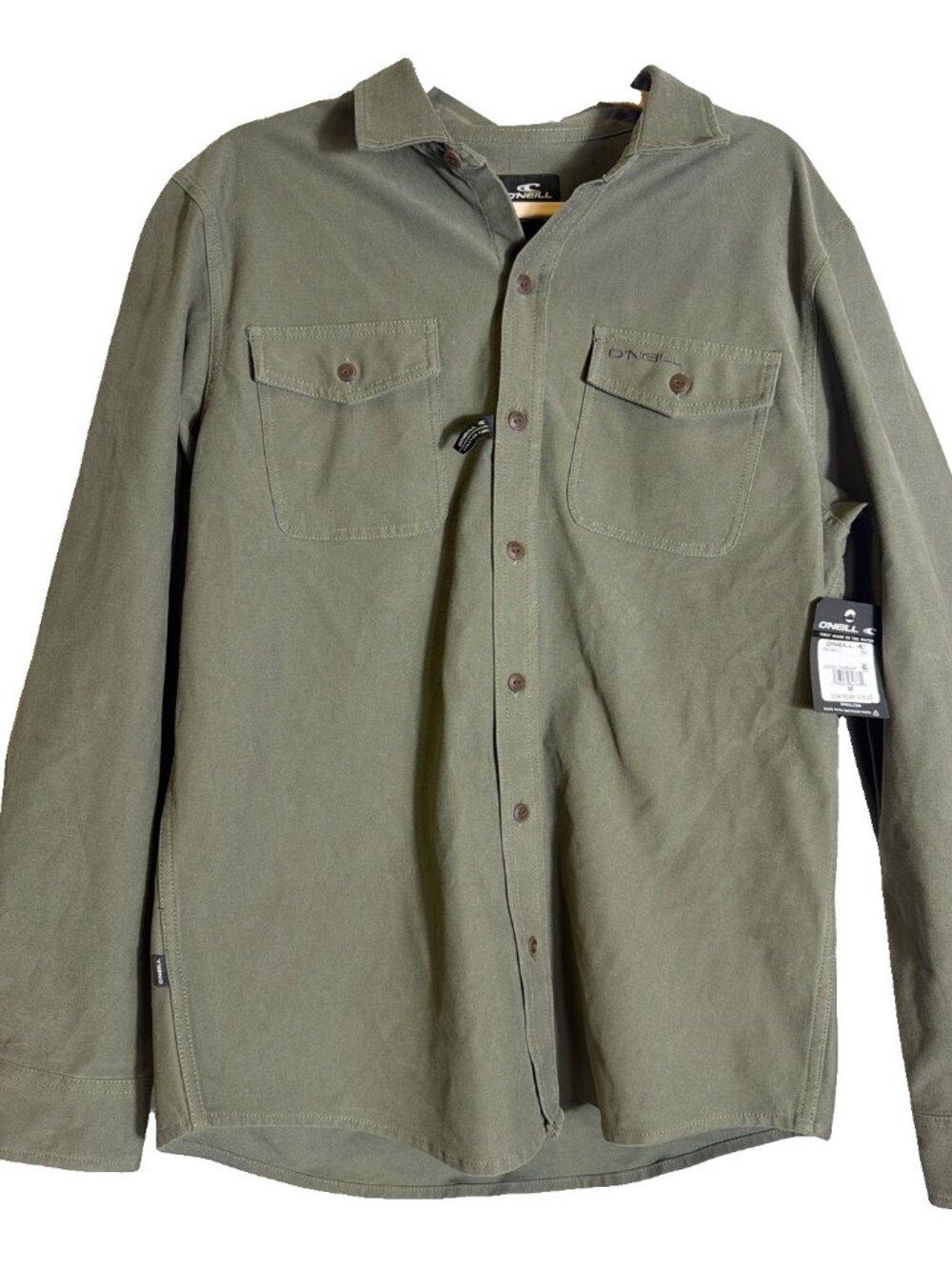O'Neill Unified Overshirt Men's M Olive Green Stretch Shirt Jacket NWT